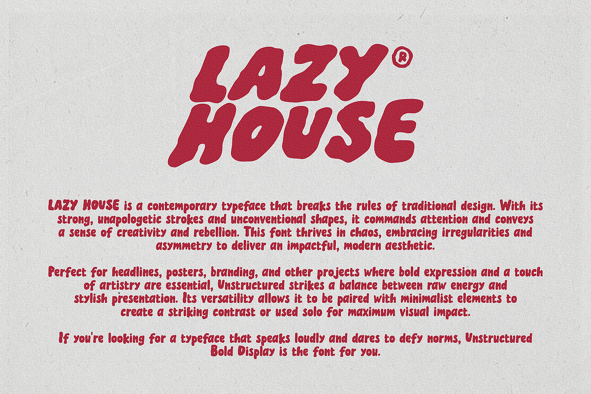 LazyHouse - Bold Display Font, a Handwritten Font by Typeparties (Photo 3 of 9)