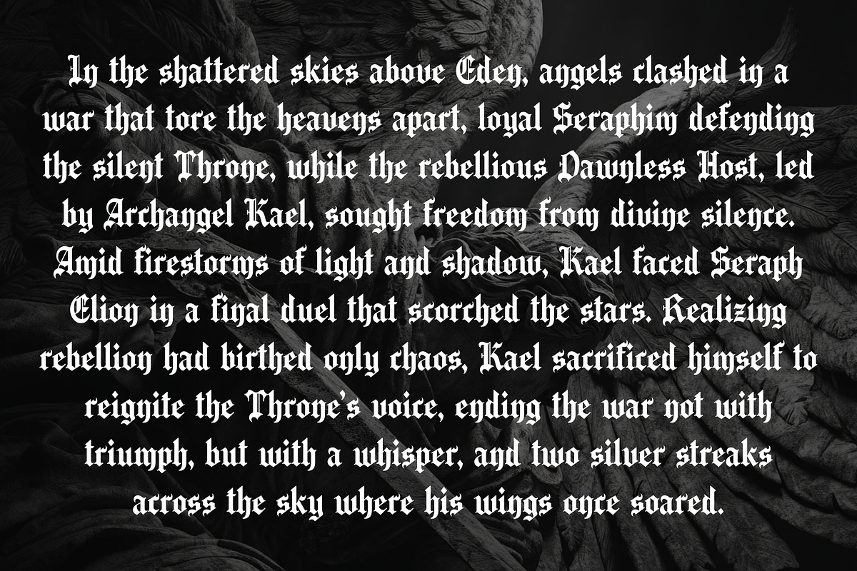 Arkhaven - Gothic Blackletter Type, a Blackletter Font by HipFonts (Photo 5 of 7)