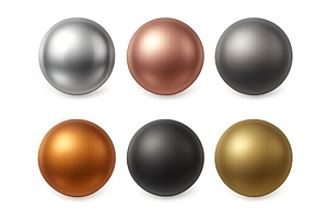 Various metallic spheres arranged in, an Illustration by ZinetroN