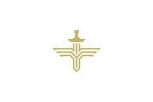 Wing Sword Logo Template, a Branding & Logo Template by Graplick