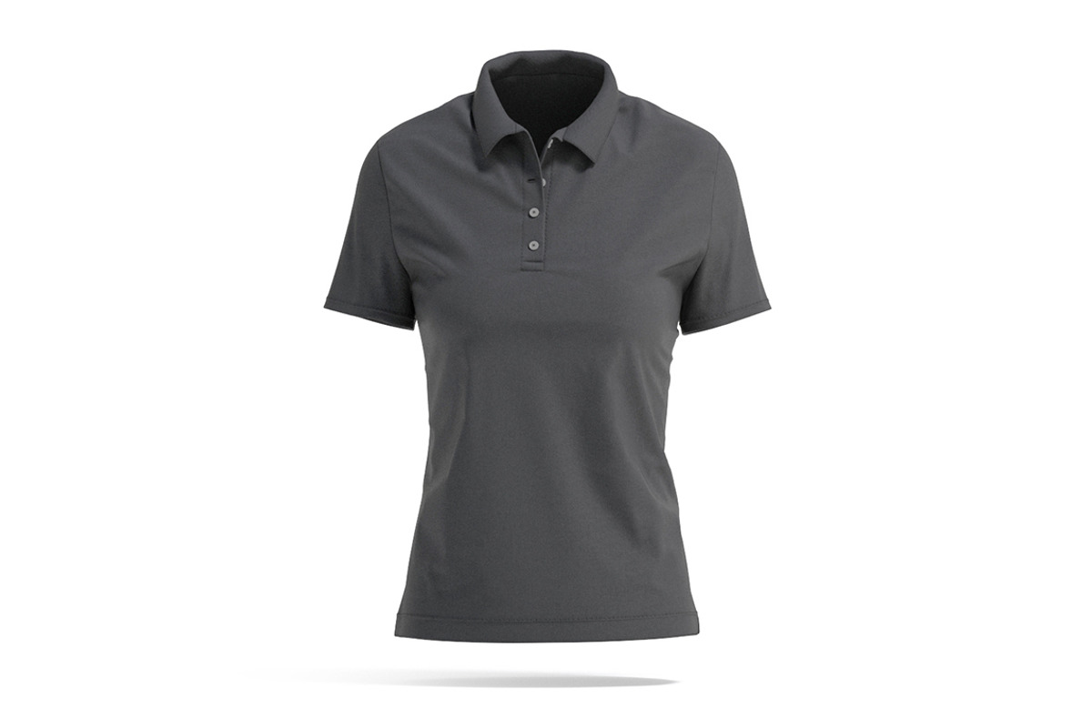 Black Women's Polo Shirt 3D Model, an Object 3D Model by rebrandy (Photo 1 of 9)