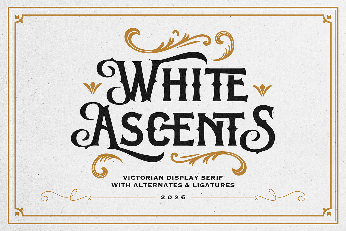 White Ascents - Victorian Serif, a Slab Serif Font by Bale Type (Photo 1 of 9)