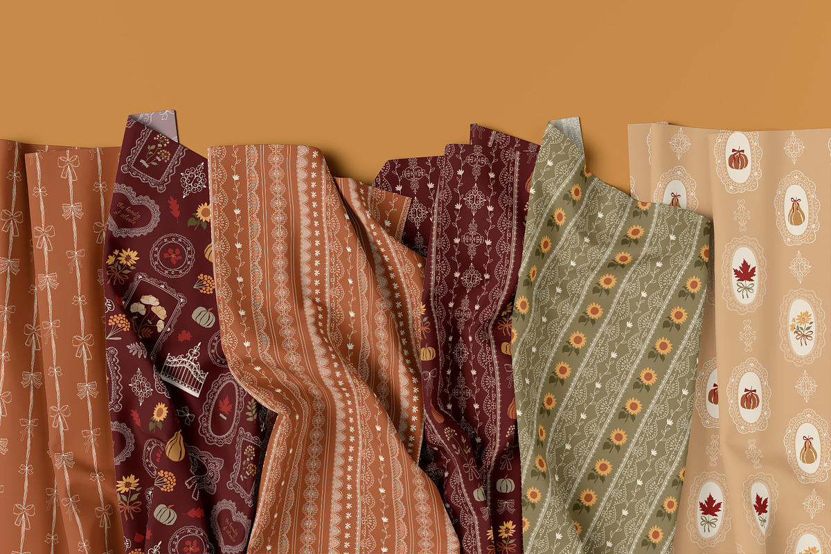 Autumn lace patterns Vector, a Pattern Graphic by Tani Kuzminka (Photo 17 of 24)