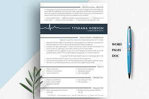 Modern Nurse Resume Template Word