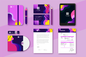 Stationery Staff Card and Invoice, a Stationery Template by Aban's World
