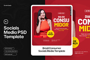 Social media psd in portuguese brazi, a Social Media Template by iDoodle Studio (Thumbnail 1 of 2)