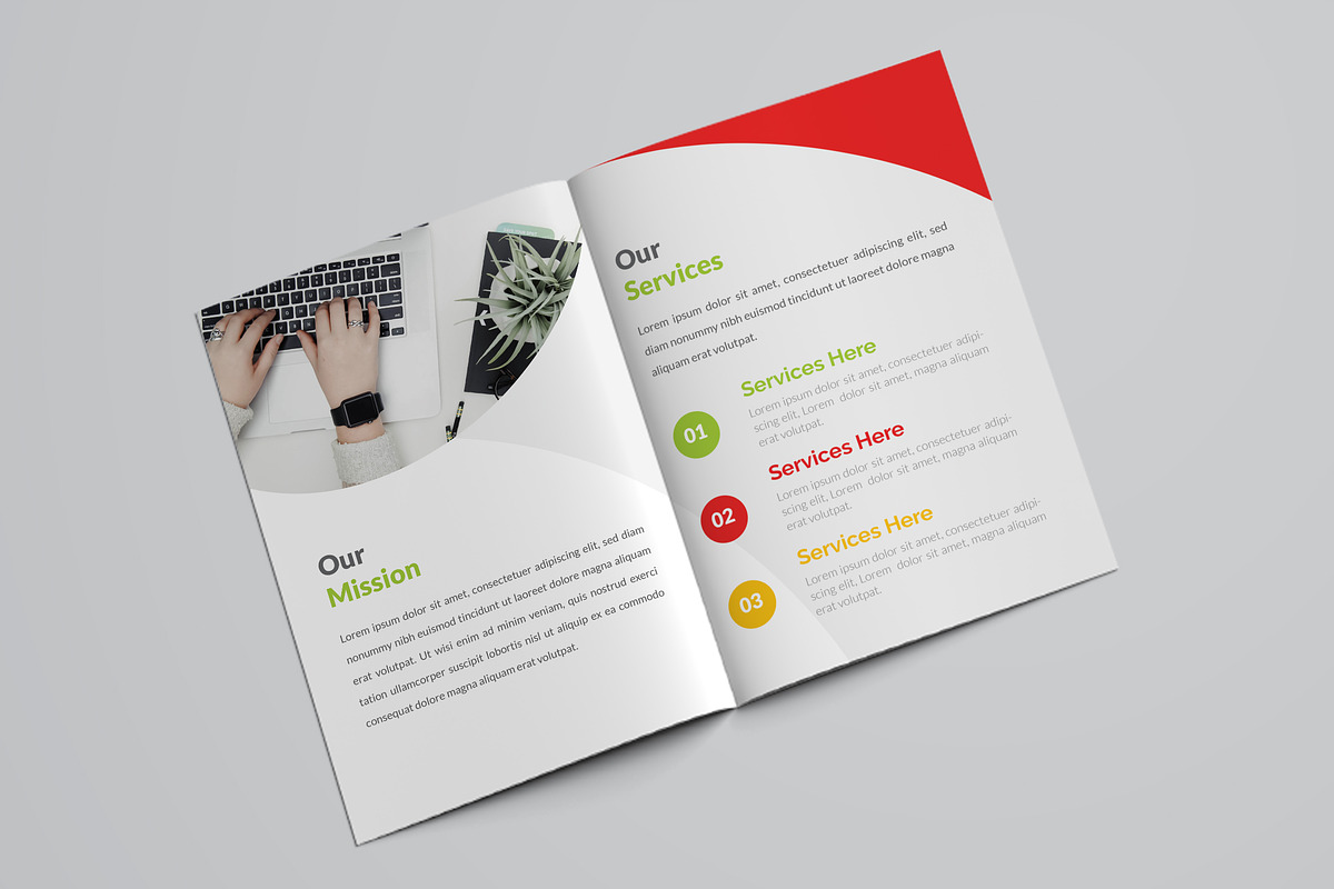 Colorful Business Bifold Brochure, a Brochure Template by ZAAS (Photo 7 of 8)