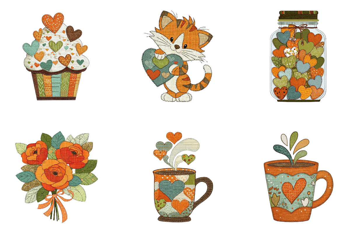 Watercolor Cute Valentine Clipart, an Illustration by CreationArt (Photo 2 of 5)