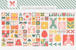 Abstract Geometric Easter Elements