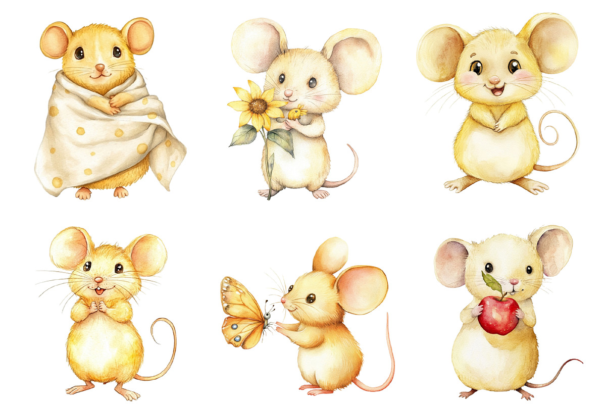 Cartoon Mouse Clipart PNG, an Illustration by SinaCreation (Photo 3 of 5)