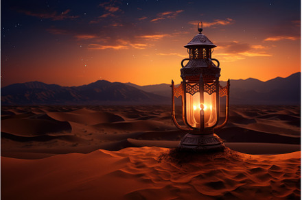 Illuminated Ramadan lantern in, a Holiday Photo by Ylivdesign