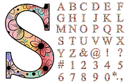 Floral Alphabet, Floral Font SVG, an Object Graphic by D2PUTRI (Thumbnail 14 of 31)