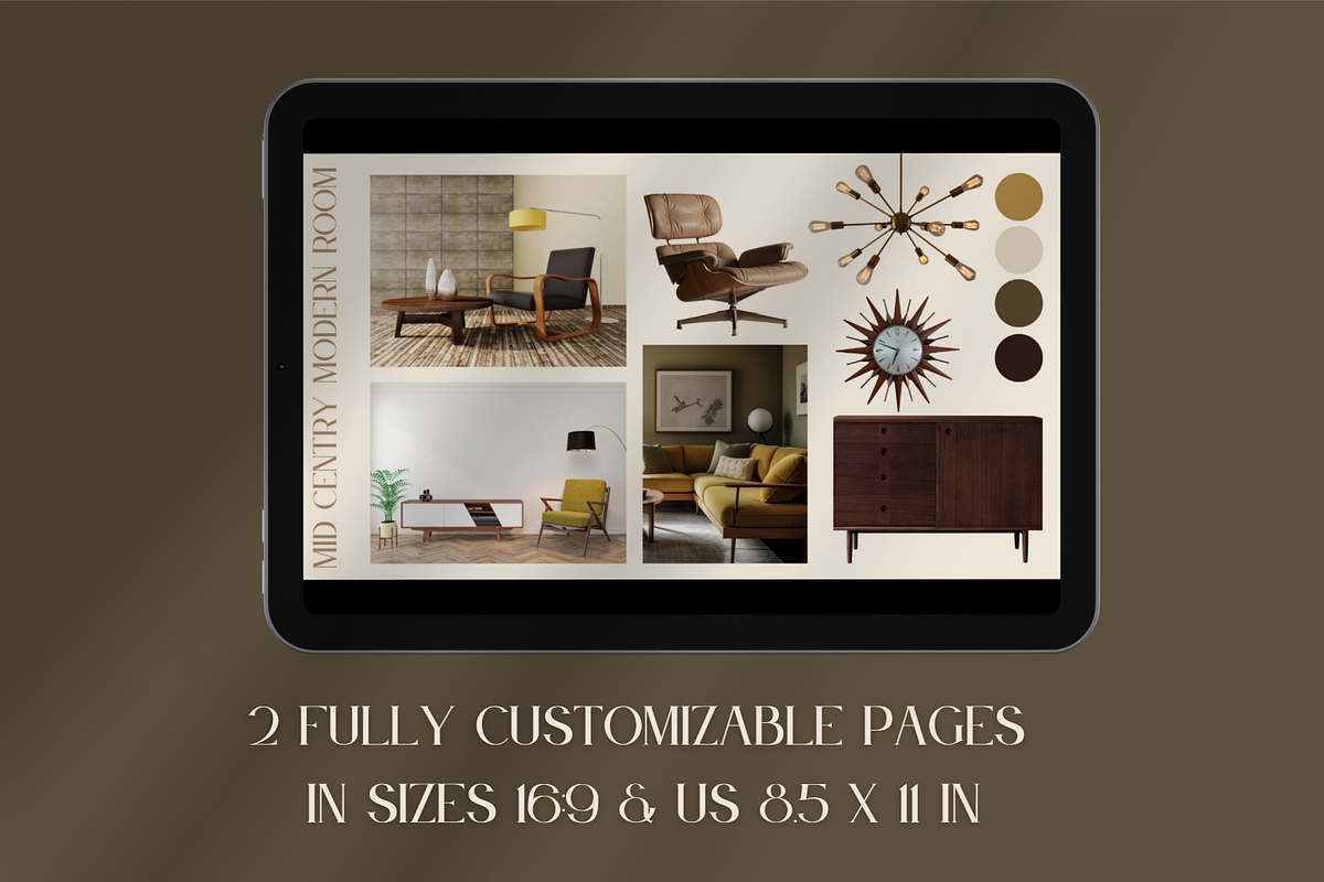 Mid-century Modern Mood board, a Templates & Theme by TespinDesign (Photo 2 of 4)