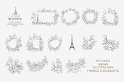 Blooming Paris. Motifs,Frame,pattern, an Illustration by Kotkoa (Thumbnail 3 of 21)