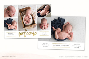 Birth Announcement Template CB106