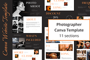 Photographer. Canva Website Template, a Marketing Template by KaluginaWEB (Thumbnail 1 of 6)