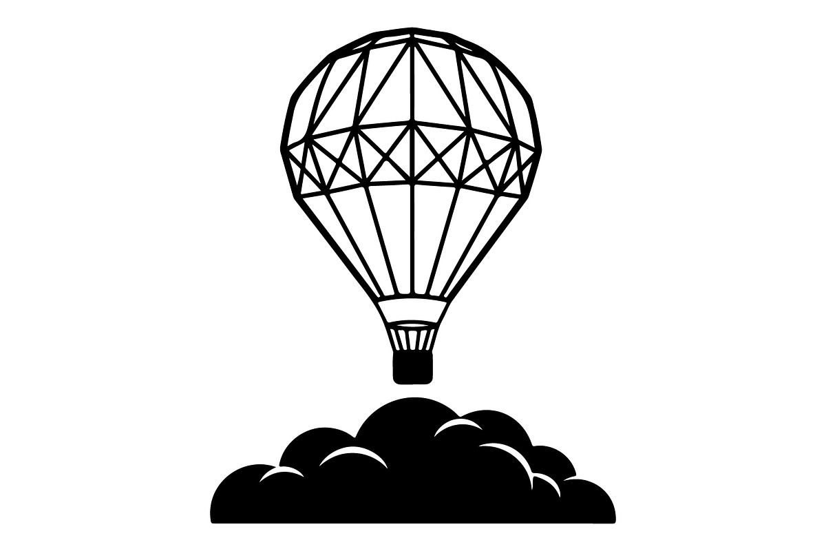 Hot Air Balloon Silhouette Bundle, an Object Illustration by Gaye Art (Photo 4 of 31)