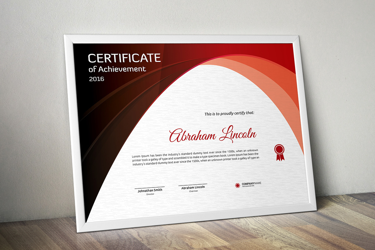 Certificate Word | PSD | AI, a Stationery Template by Curve Design (Photo 3 of 3)