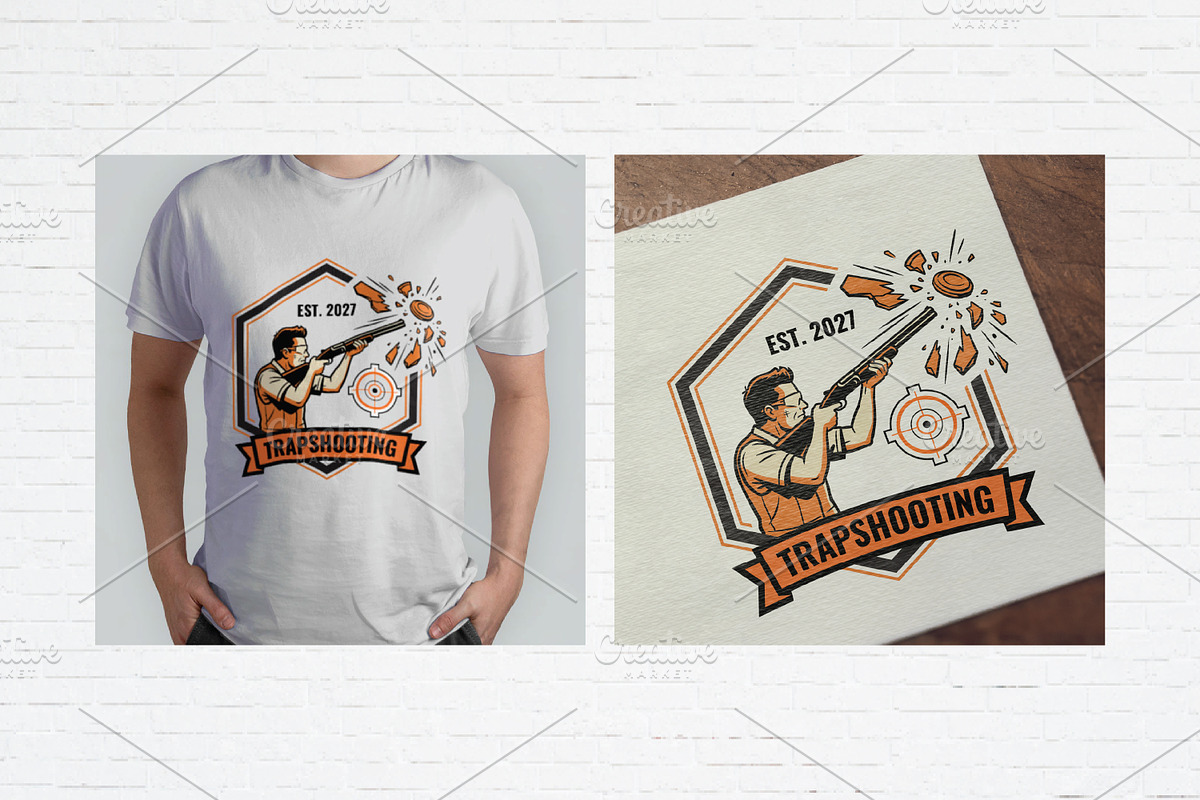 Trapshooting and Clay Pigeon Clipart, a Sport Illustration by Guavanaboy (Photo 3 of 3)