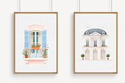French Chateau Watercolor Clipart, an Illustration by Libby Wishes (Thumbnail 3 of 7)