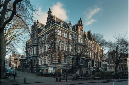 Traditional brick buildings standing, an Architecture Photo by Ylivdesign