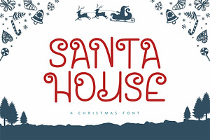 Santa House - Christmas Font