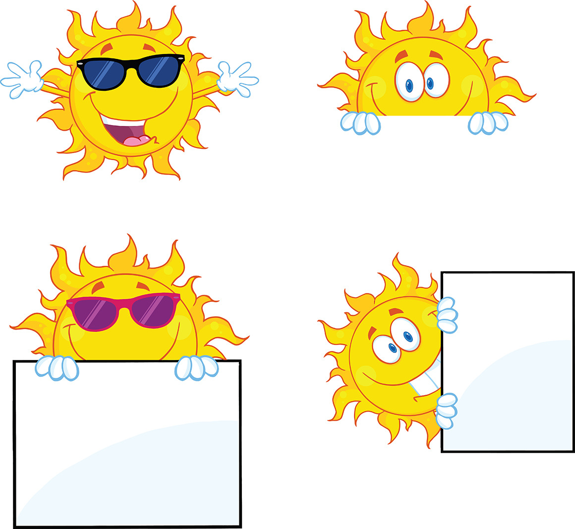 Sun Characters Collection - 2, an Illustration by HitToon