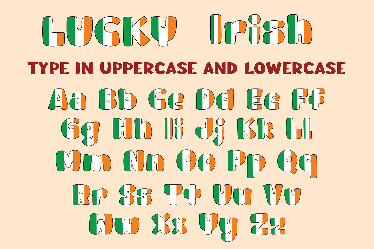 Happy St. Patrick - 6 Color Fonts, a Font by Adalin Shop (Photo 8 of 14)
