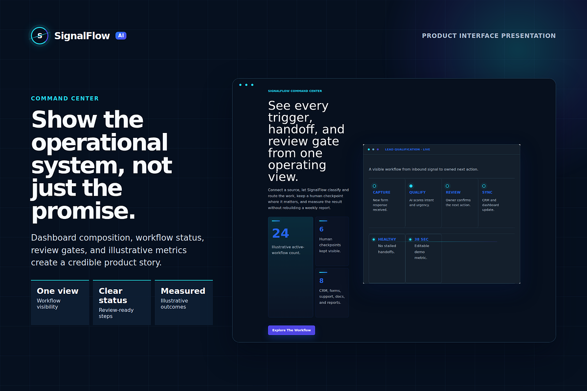 SignalFlow AI WordPress Website Kit, a WordPress Template by Fixstable Studio (Photo 4 of 14)