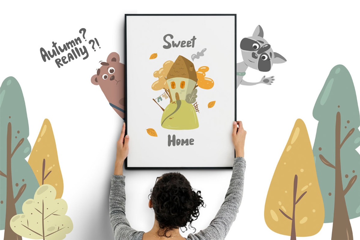 Cozy Autumn vector animals  kit, an Animal Illustration by artdreamer (Photo 5 of 8)