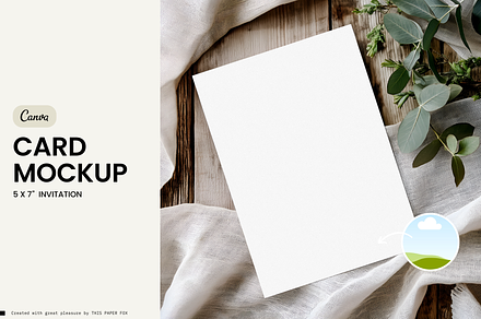 Invitation Card Mockup・Erna ², a Product Mockup by This Paper Fox