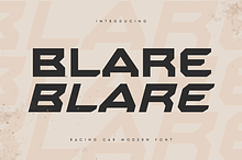 BLARE - Racing Car Modern Font