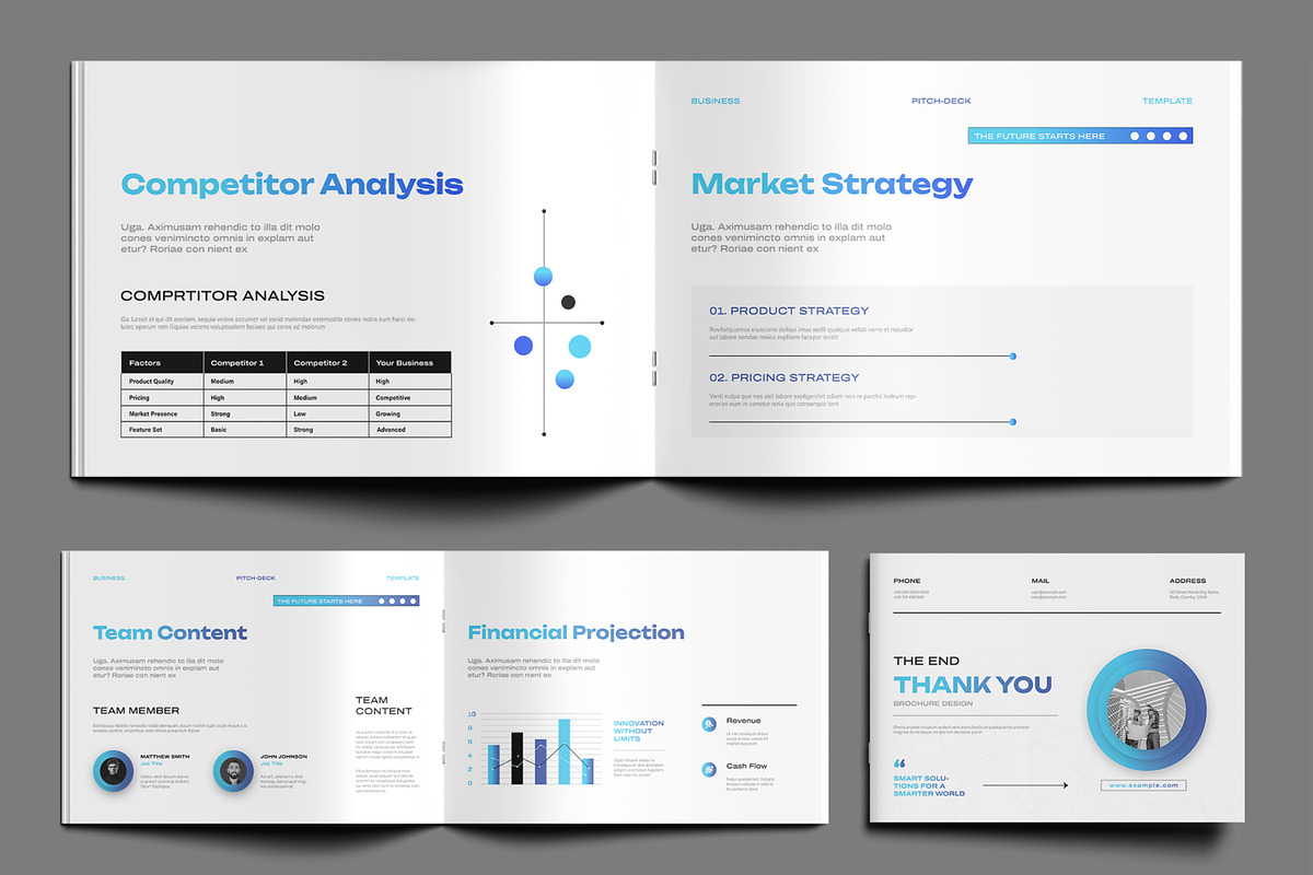 Business Pitch Deck Book Template, a Brochure Template by MightyDesign (Photo 6 of 9)