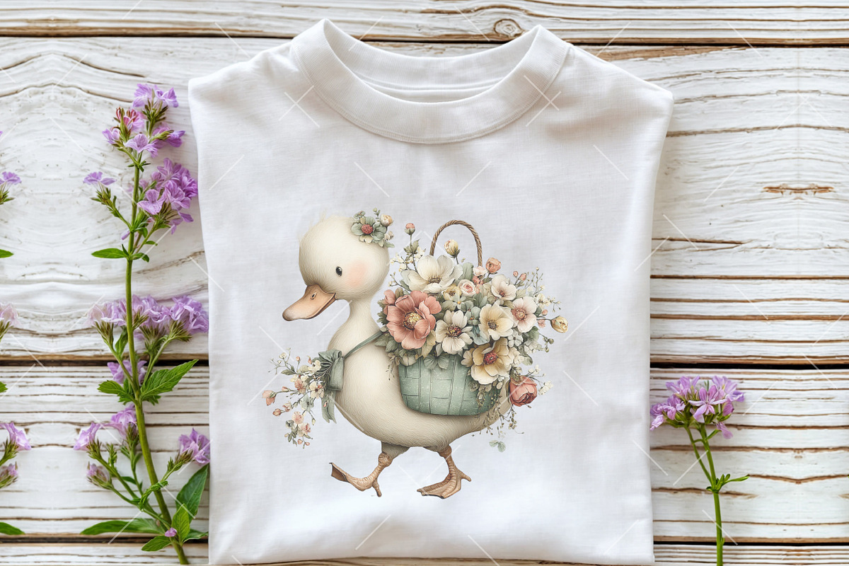 Whimsical Spring Goose Clipart, an Illustration by OK Design (Photo 5 of 6)