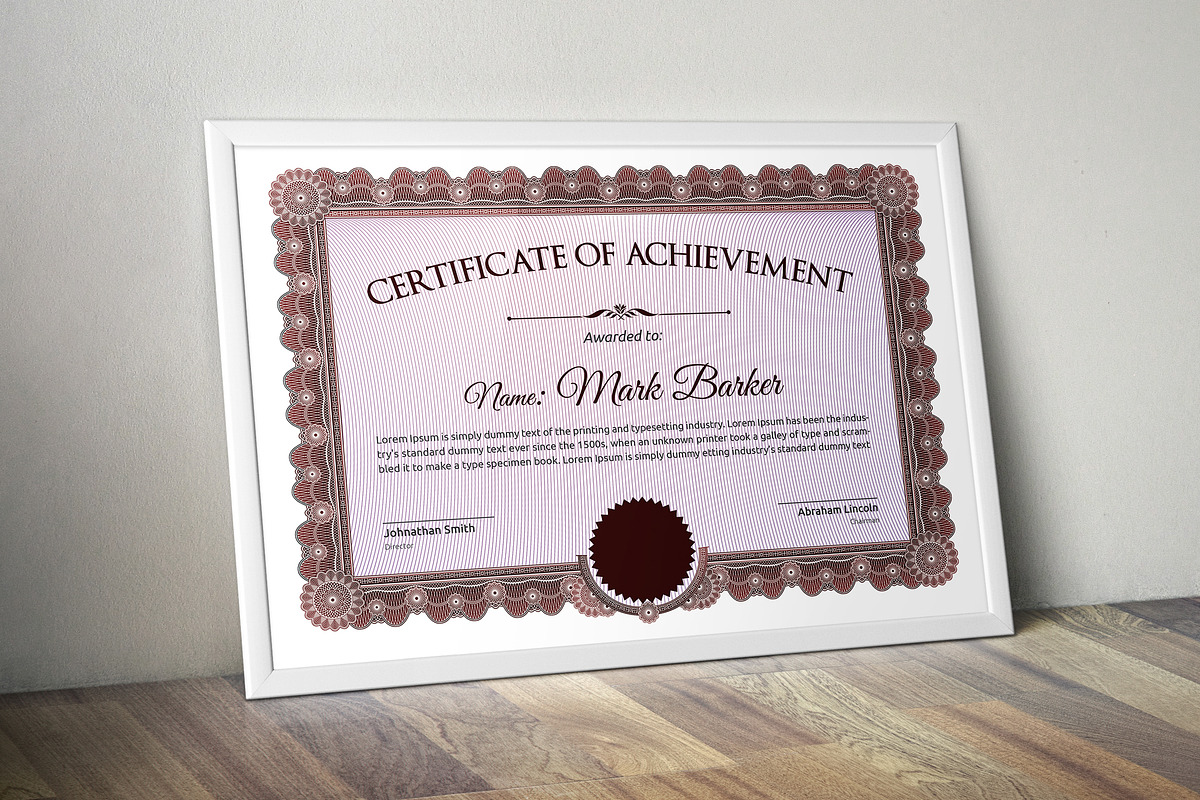 Certificate Word | PSD | AI, a Stationery Template by Curve Design (Photo 5 of 6)