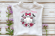 Halloween Vintage Ghost Boho Flowers, an Illustration by DreamCafeArt (Thumbnail 4 of 7)
