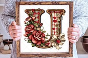 Valentine Patchwork Alphabet, an Illustration by SinaCreation (Thumbnail 5 of 7)