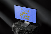 5 Mockups Desktop Display Black Rock, a Mac Mockup by smishura (Thumbnail 7 of 9)