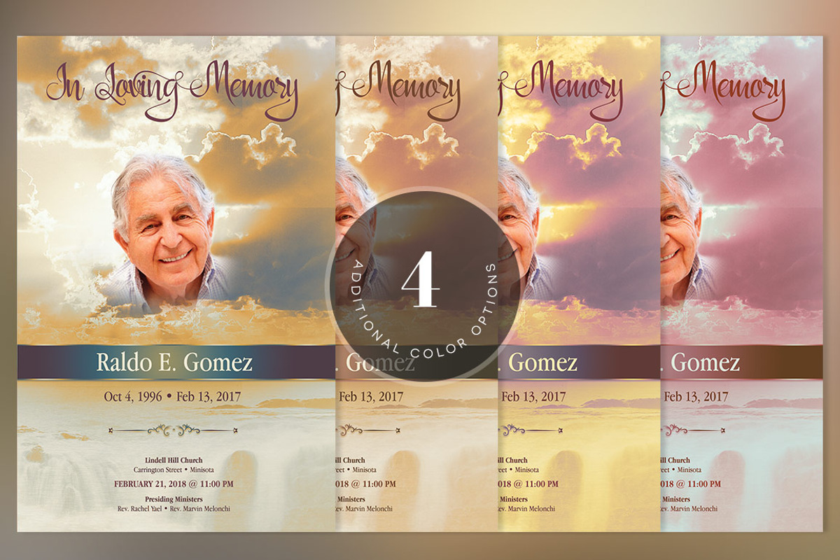 Forever Funeral Program Template PSD, a Templates & Theme by Godserv Designs (Photo 6 of 6)