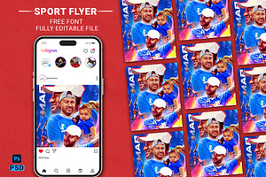 Neymar Jr Sports Flyer Template, a Templates & Theme by NahomKetema