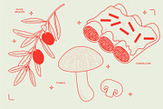 Italian Food Vector Illustrations, a Food Illustration by TheFoodAtlas (Thumbnail 7 of 16)
