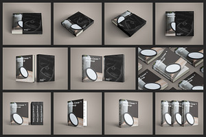 Hardcover Book Mockup with Slipcase