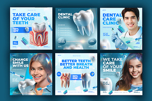 Dental Clinic Social Media Designs, a Social Media Template by graphic bakers