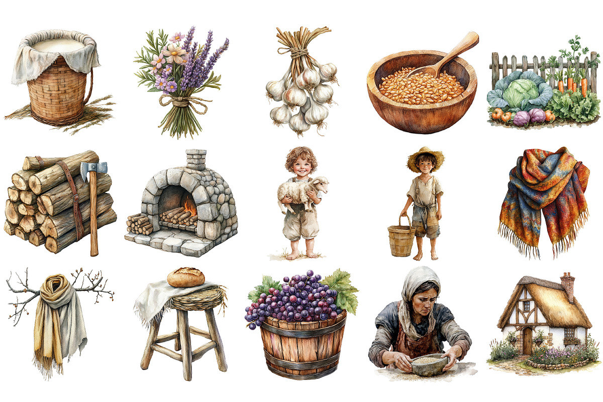 Medieval Peasants PNG, an Illustration by Craft Nest (Photo 3 of 4)
