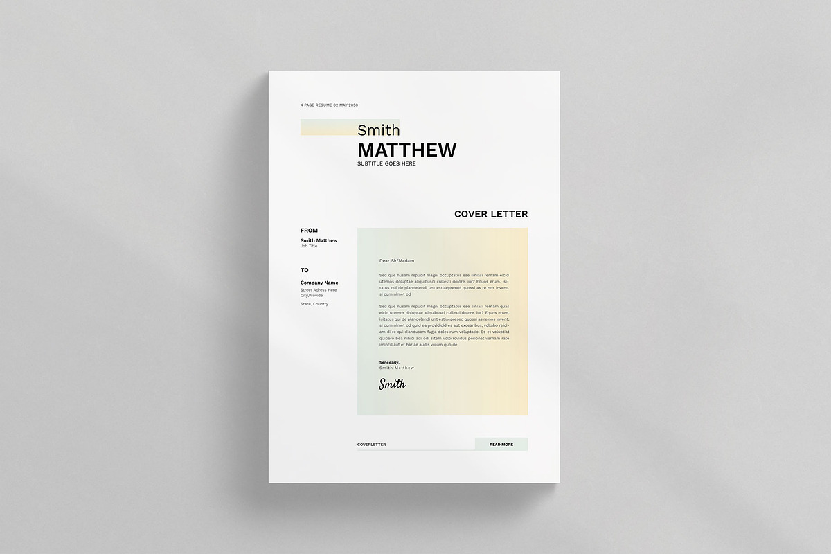 Resume, a Resume Template by KreateTribe (Photo 3 of 7)