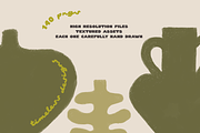 140 Hand Drawn Pottery Forms, an Object Illustration by VisualGrid (Thumbnail 5 of 6)