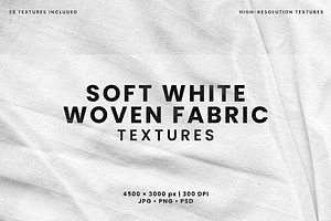 Soft White Woven Fabric Textures