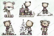 Whimsical Christmas Teddy Bear Clipa, an Illustration by Creative Art (Thumbnail 4 of 11)