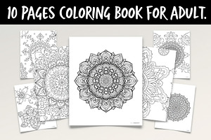 Mandala Art Line Drawing Pack Set, an Illustration by yasushie