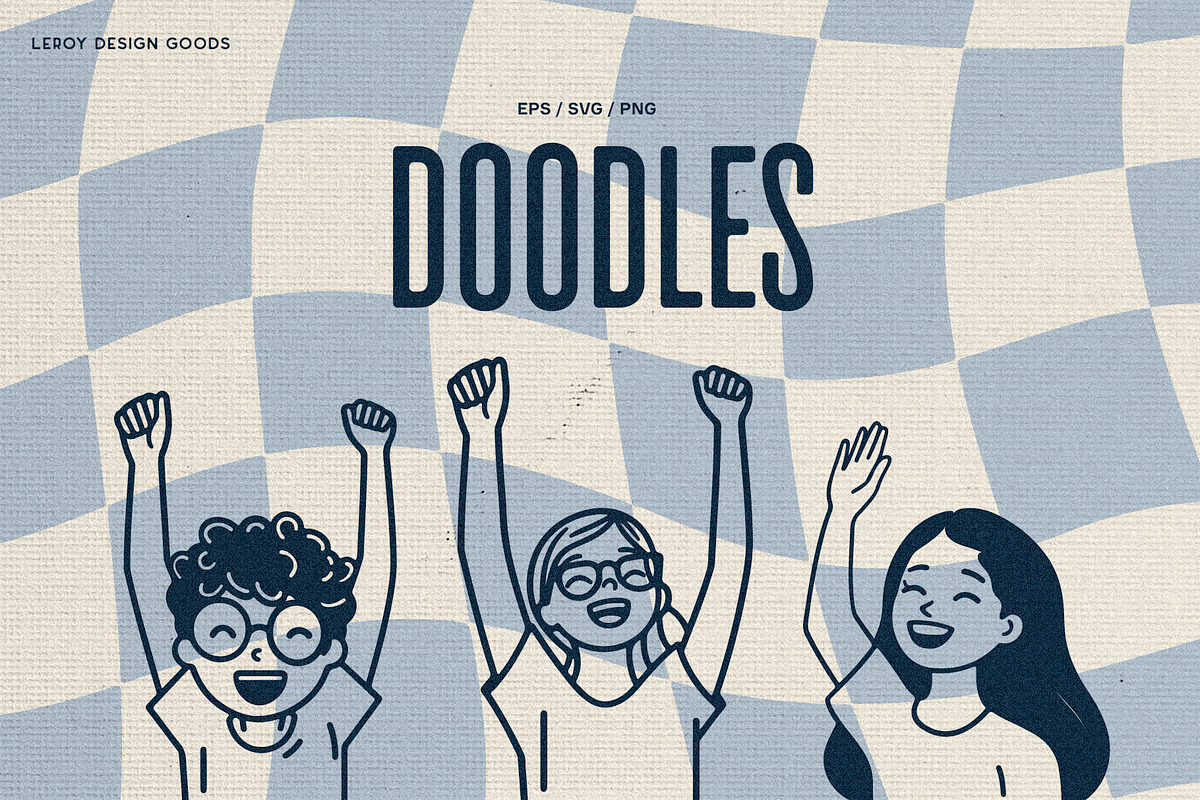 Vector Doodles People Sketch Set 1, a Graphic by LEROY Design (Photo 7 of 9)